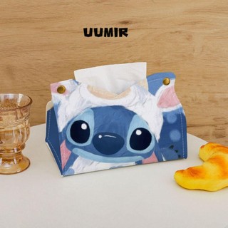 UUMIR Hộp Đựng Khăn Giấy Bằng Da Hình Stitch Hoạt Hình Có Thể Gấp Gọn Đa Năng Chống Thấm Nước