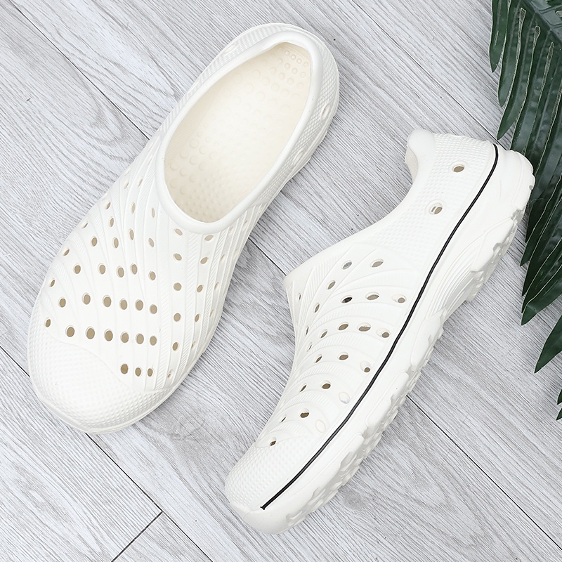 Tikp Giày Sandal Phối Lỗ Thoáng Khí Chống Trượt Thời Trang Nam size 40-45