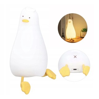 Lying Flat Duck Night Light,Cute Night Light,Silicone Dimmable Timed Nightlight with Touch,Bedside Cute Lamp for Breastfeeding and Toddler's Room,Birthday Gifts