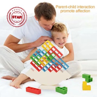 Tetra tower game toy tetris balance game toy stack stack assembly toys blocks block l9y6