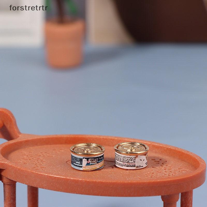 Forstretrtr 1/12 nhà búp bê mô phỏng mèo có thể nhà búp bê mèo nhỏ thức ăn đồ chơi búp bê đồ chơi nhà cửa giả vờ chơi đồ chơi en