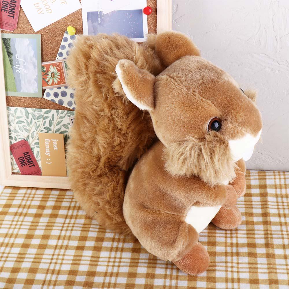Willis Đồ chơi nhồi bông Hình Chú Sóc Chuột hamster Đuôi Dù Lớn Mềm Mại Trang Trí Nhà Cửa