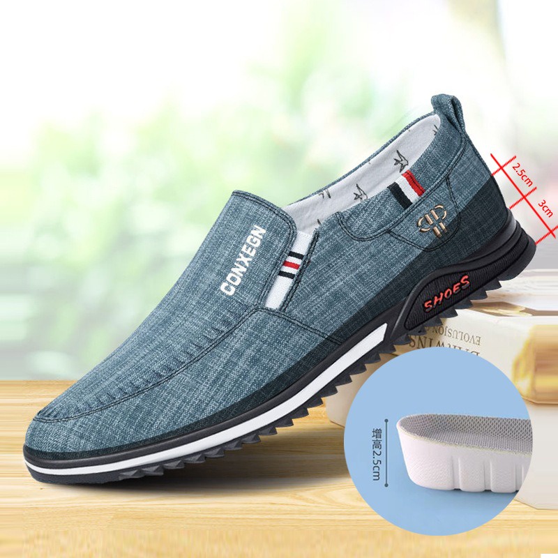 Giày vải nam vải lanh thấp trên cùng giày đi thuyền buồm đế mềm giày lười thoáng khí