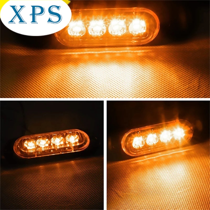 Xps 4 led đèn đánh dấu bên 12-24v đèn phác thảo chống thấm nước xe đầu kéo xe tải van xe buýt đèn báo cảnh báo an toàn