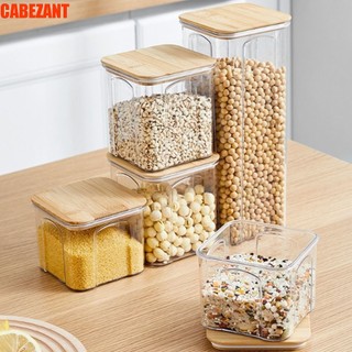 Cabezant storage box sealed pet airtight moisture-proof with bamboo lid food grade food container
