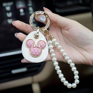 Creative Cartoon Car Key Ring Pendant Cute Girl Car Key Chain Bead Necklace Leather Case Ornaments Bag Universal bUsS
