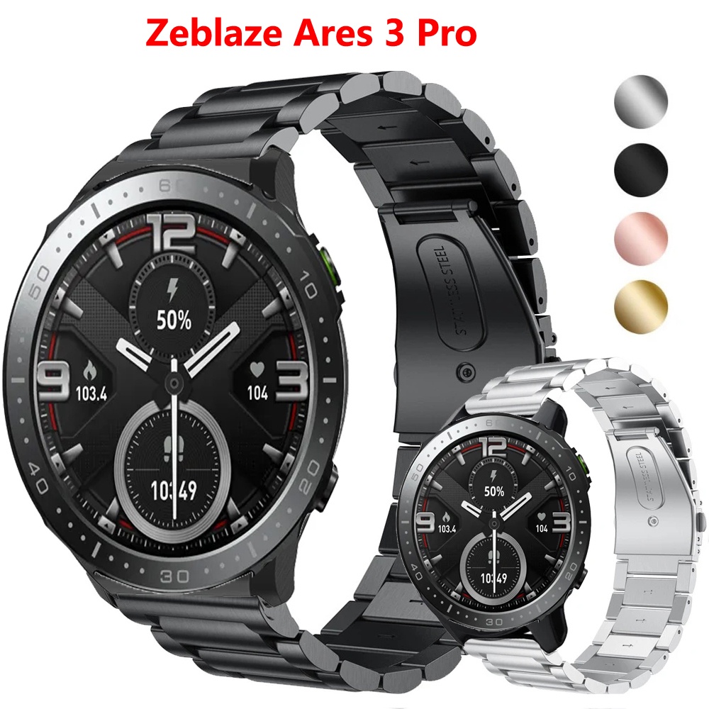 Đồng hồ đeo tay 22mm dây đeo cho đồng hồ thông minh zeblaze ares 3 pro vibe 7 pro dây đeo bằng thép 