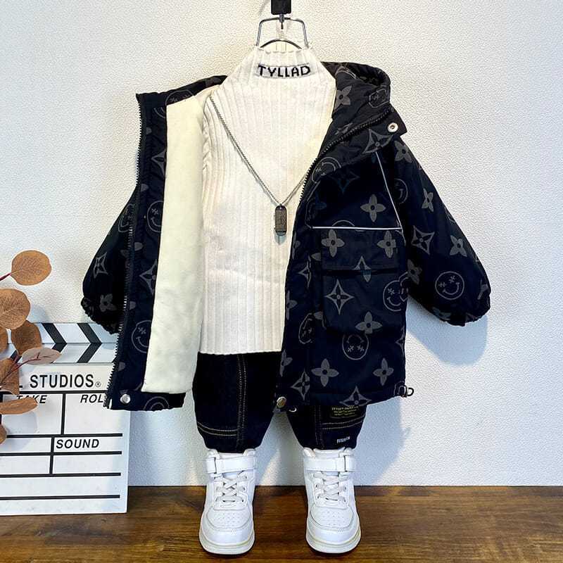 Áo Khoác Đệm Cotton Dày Dặn Phong Cách Mới 2023 Cho Bé Trai