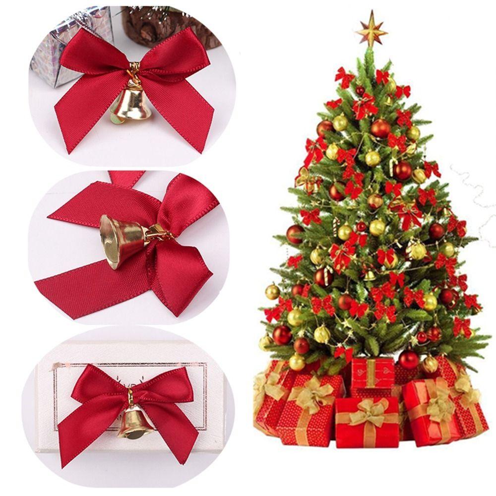 Set 10 Nơ Đỏ mini Trang Trí Giáng Sinh