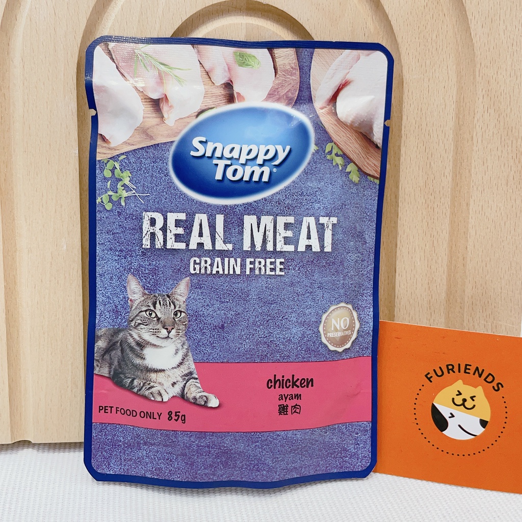 Pate Snappy Tom Gói 85g Real Fish & Real Meat , mèo ăn ngon miệng và tăng cân - Furiends Official Store