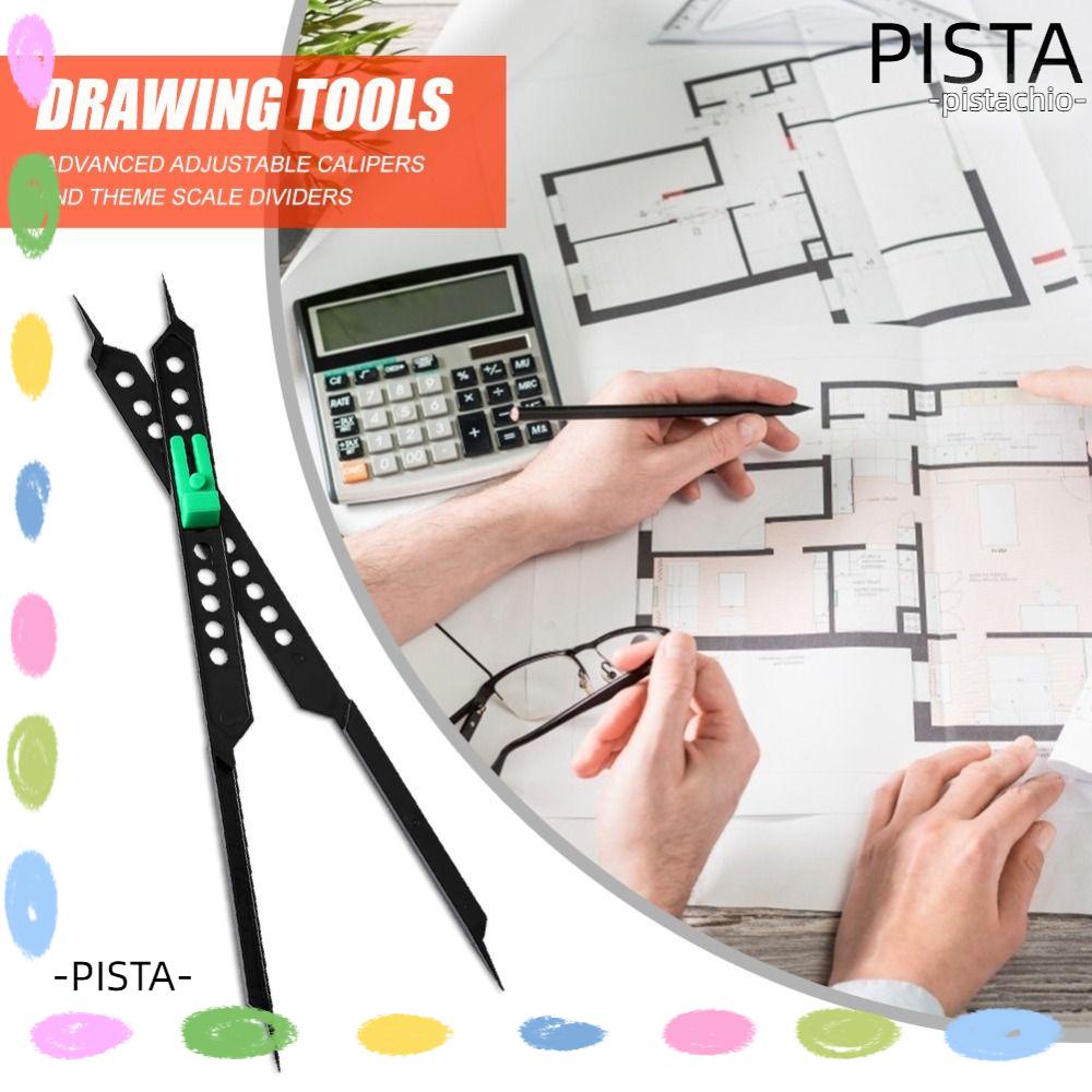 PISTA Thước Cặp Đa Năng Chia Ngăn Cho Họa Sĩ Vẽ Kiến Trúc La Bàn