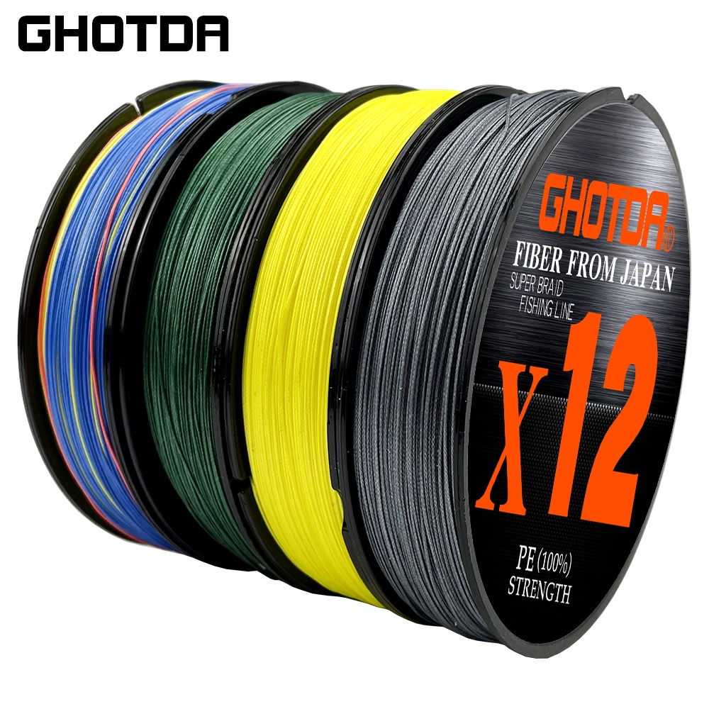 Gohotda Cuộn Dây Câu Cá Bện 12 Sợi pe 500m 300m 100m 100% Chất Lượng Cao