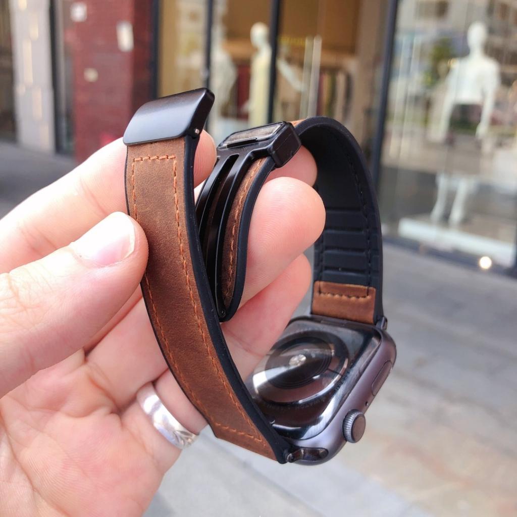 Dây Đeo Bằng Da Thật Dành cả nam và nữ Cho Apple Watch Series 8 7 6 SE 5 4 49mm 41mm 40mm 44mm 45mm