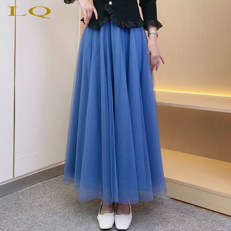 Chân Váy Múa Ba Lớp Dáng Chữ A Dài Vừa Phải 720 Độ Thời Trang