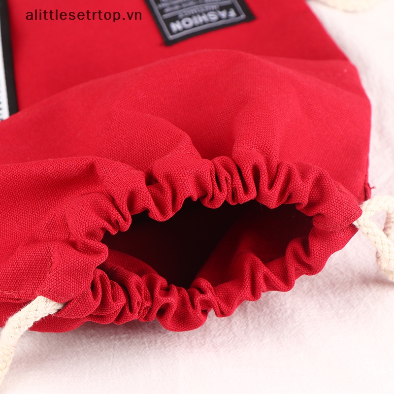 Alittlesetrtop 1pc ba lô dây rút vải thời trang trường học tập thể dục túi dây rút dây thường knapsack school back pack cho thanh thiếu niên.