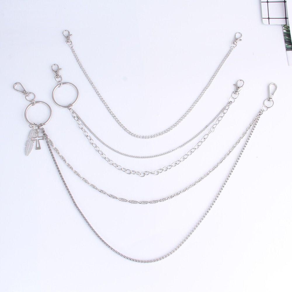 Cactu dây treo, dây chuyền quần hợp kim đa năng punk, phụ kiện trang sức quần jean hip-hop bướm eo liên kết nam