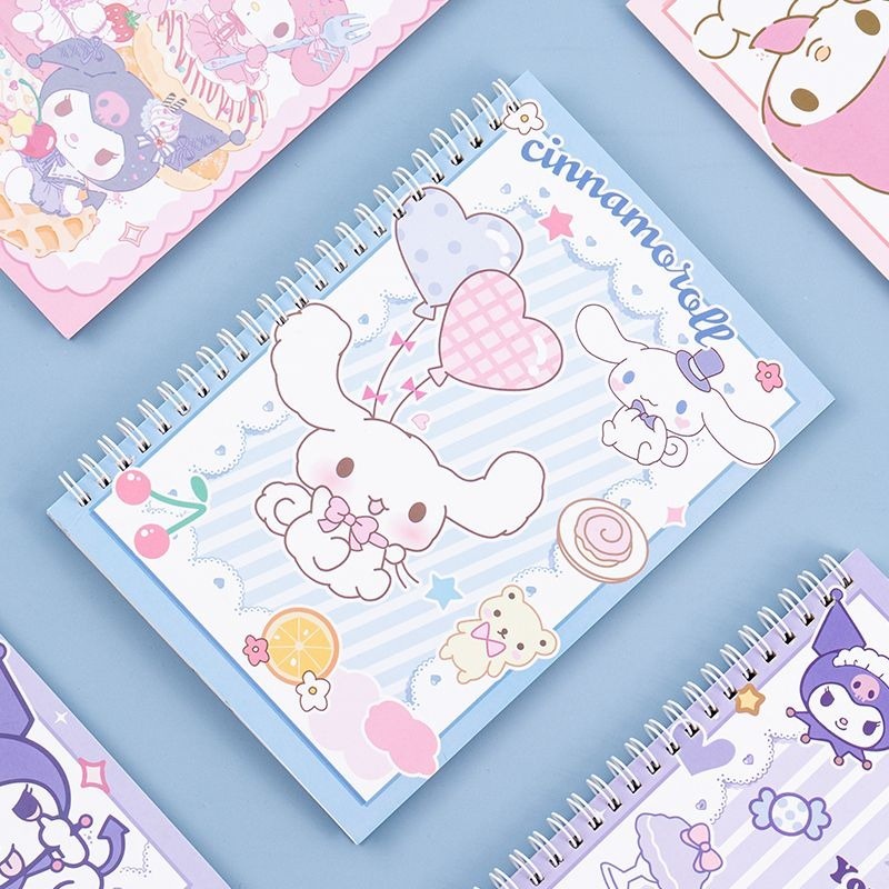 Phim hoạt hình sanrio coil notebook kuromi cinnamoroll memo book kawaii anime my melody cute journal notebook portable easy tear món quà cô gái dễ thương