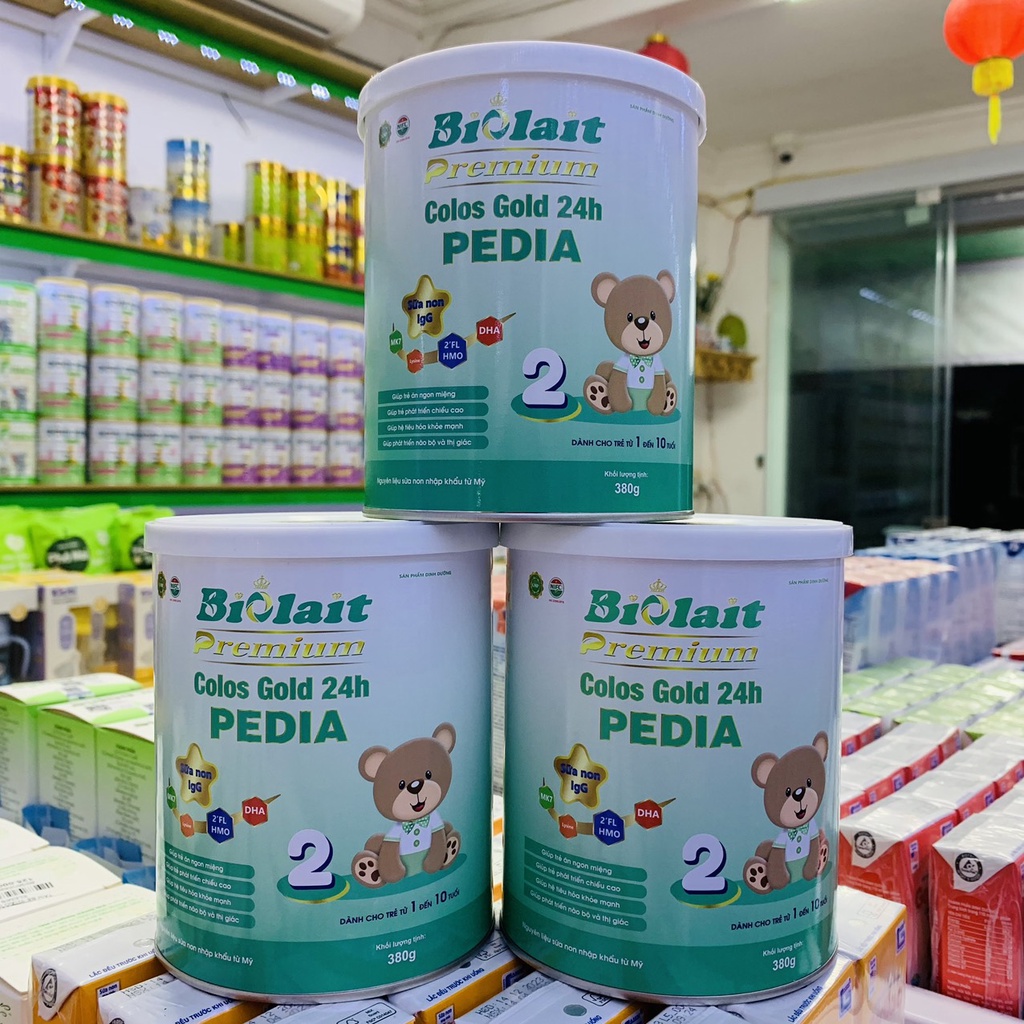 Sữa Non Biolait Colos Gold 24H PEDIA SỐ 2 Giúp Hệ Tiêu Hóa Khỏe Mạnh, Phát Triển Chiều Cao, Não Bộ