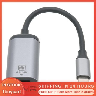 1buycart1 TypeC to Gigabit RJ45 Network Port Adapter Short Cable for Windows Android OS X