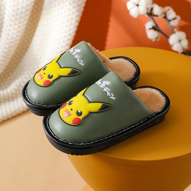 Ya dép bông trẻ em bé trai dép đi trong nhà dép bông dày sang trọng không thấm nước