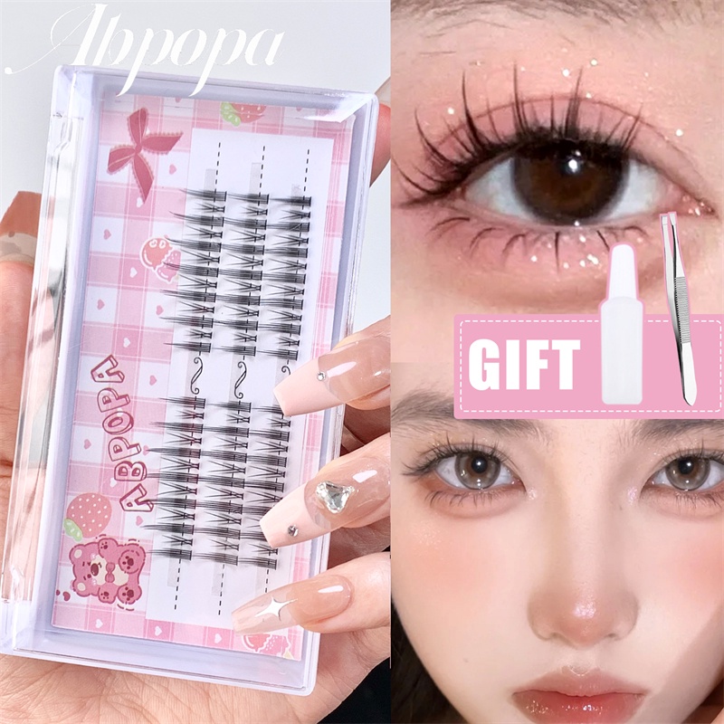 Abpopa three row nature eyelashes soft 3 cặp có thể tái sử dụng không cần cắt xén