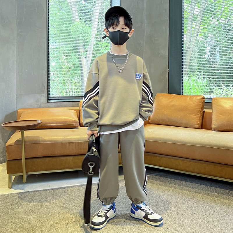 AMILA Bộ Quần Áo Thể Thao Dáng Rộng Thời Trang Mùa Xuân Mới Cho Bé Trai Và Gái