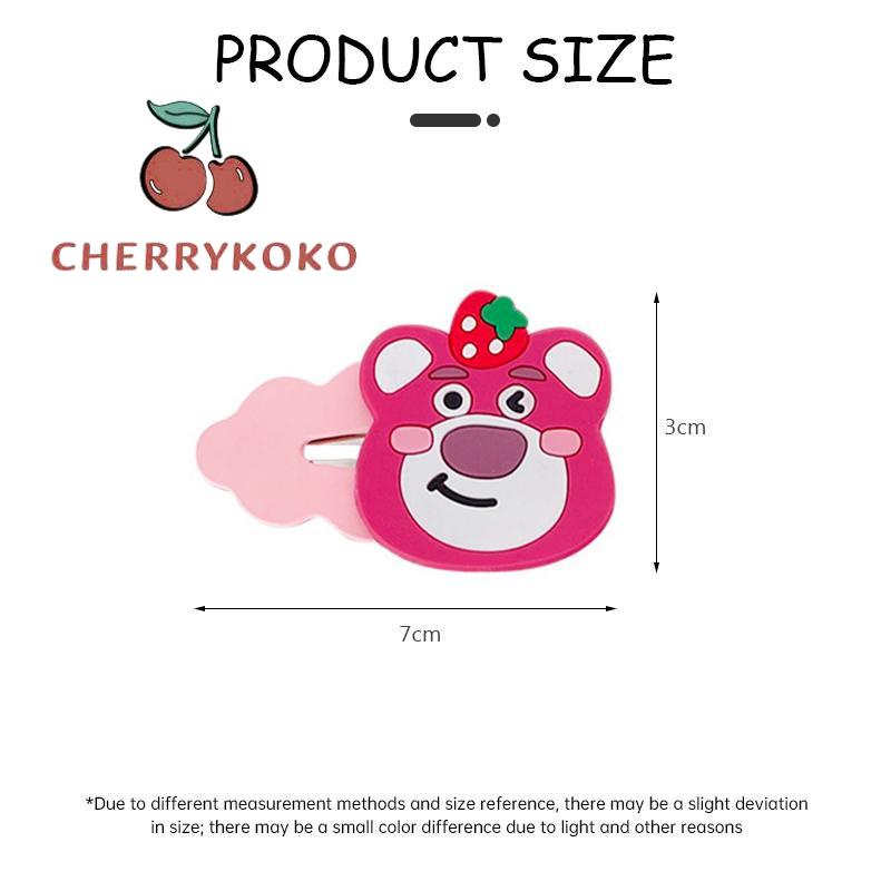 🍒🍒CHERRYKOKO Set 5 Kẹp Tóc Hình Gấu / Ngôi Sao / Trái Dâu / Trái Tim Dễ Thương Cho Bé Gái