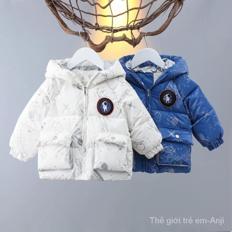 quần áo cotton-padded dành cho trẻ em quần áo mùa đông bé trai cô gái da sáng áo khoác cotton-padded middle big kids fleece-pad