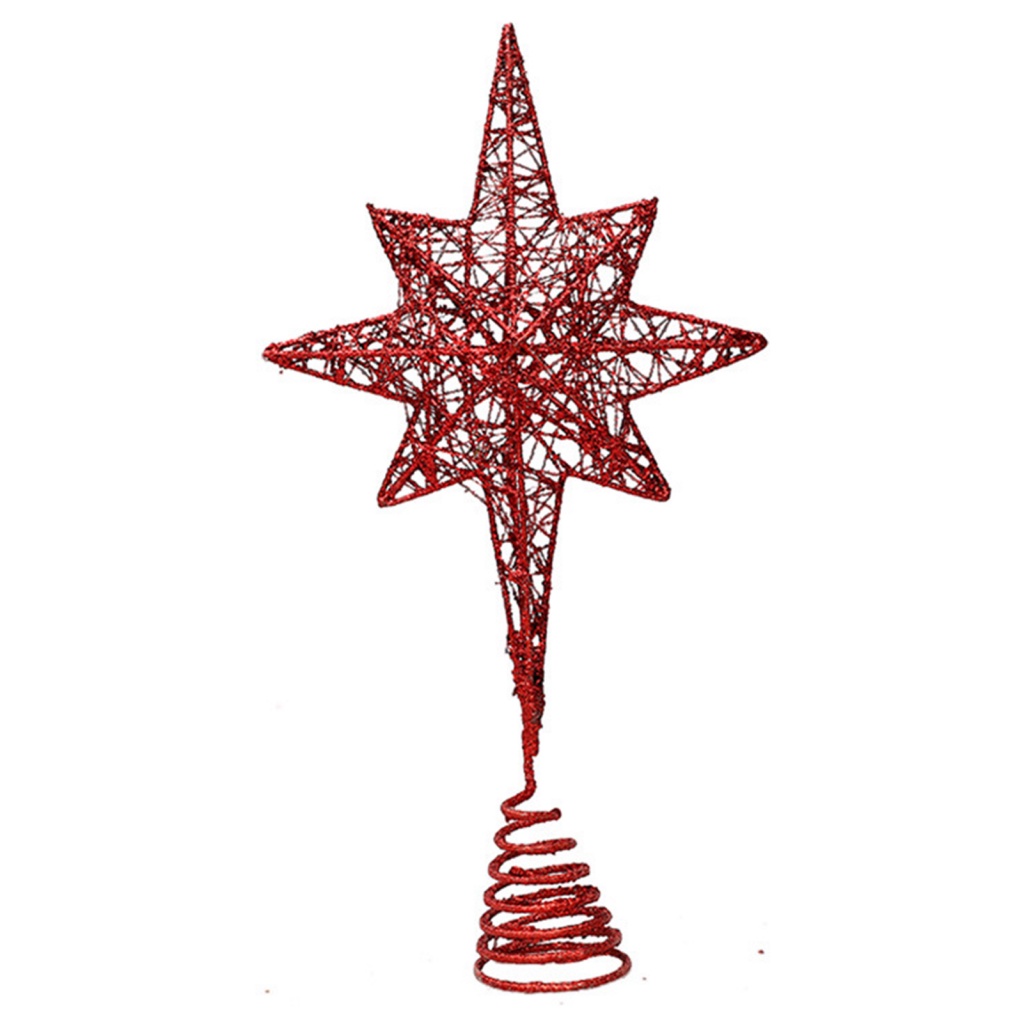 Usd| Cây thông noel trang trí ngôi sao phụ kiện tiệc lấp lánh hollow-out 3d cây thông noel top star ornament core điểm bán hàng thêm một nét sáng bóng vào cây của bạn để trang trí