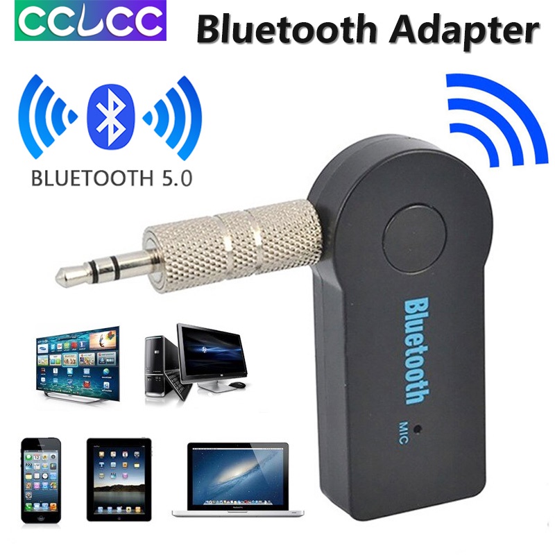 Cclcc 2 trong 1 bộ chuyển đổi thu phát bluetooth 5.0 không dây giắc cắm 3,5 mm âm thanh trên ô tô aux bộ thu bluetooth trên ô tô tai nghe cho loa tv