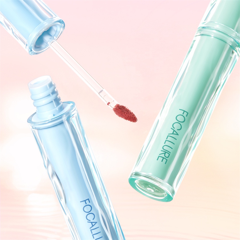 Focallure Pro-Juicy Watery Lip Tint 2g Hàn Quốc Bóng Đầy đặn Sắc tố cao Lâu trôi Môi trần Nhẹ không dính Dưỡng ẩm 9 màu wine01