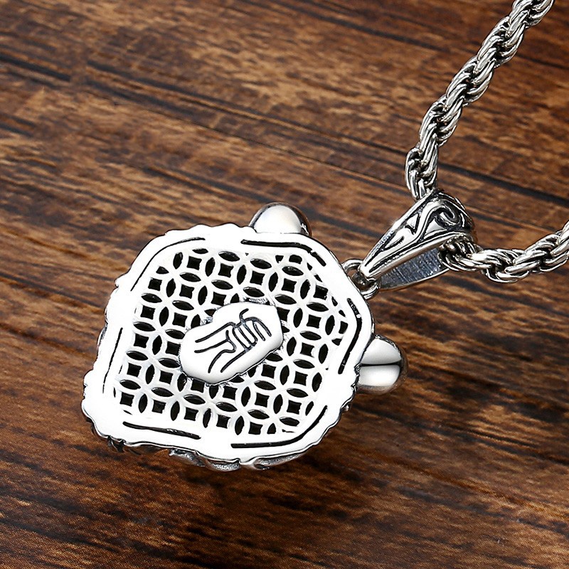 Vòng cổ Mặt Hình Hổ Bằng Thép Không Gỉ Phong Cách vintage Thời Trang Cho Nam