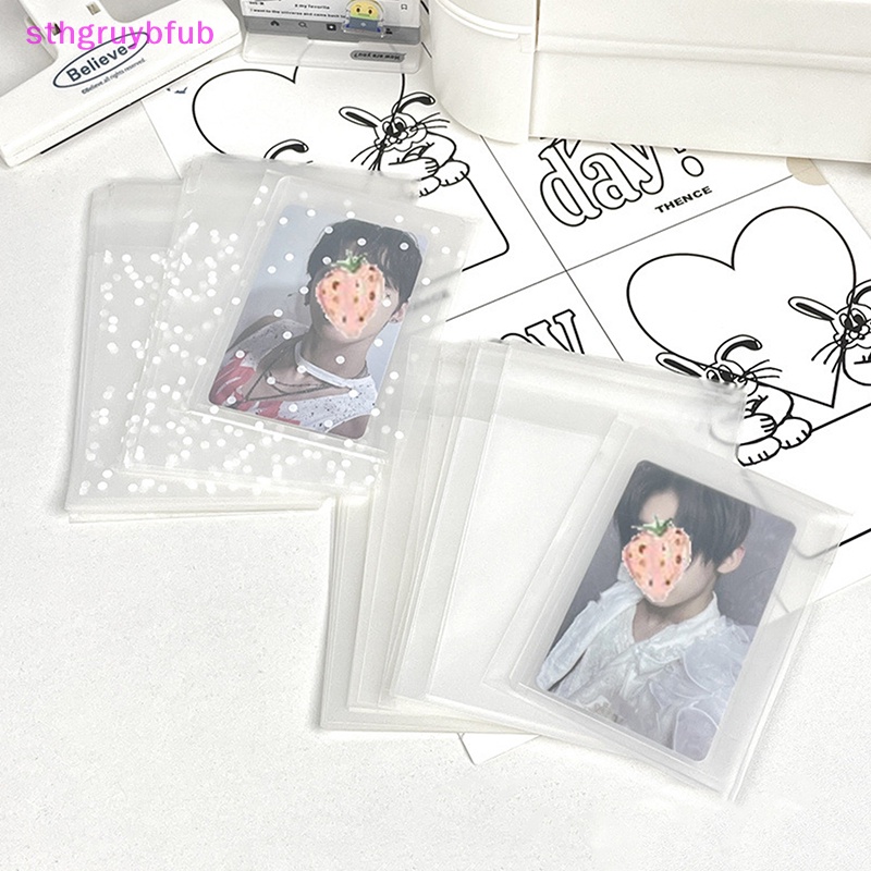 Sthb 50 cái / gói trong suốt star self-adhesive opp bag kpop idol photo cards túi lưu trữ bảo vệ photocard card sleeves vn