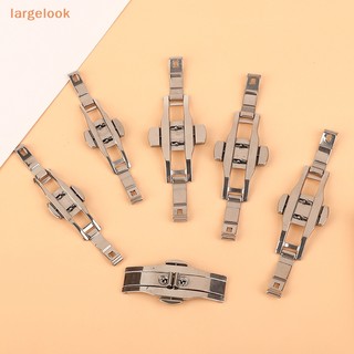 [largelook] Khóa dây đeo đồng hồ bằng thép không gỉ 1pc cho dây đeo đồng hồ khóa bạc đồng hồ gấp móc cài cho phụ kiện nút đồng hồ