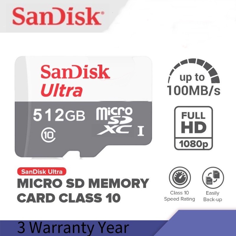 Thẻ Nhớ sandisk 256gb / 128gb / 64gb / 32gb Cho Điện Thoại Mới