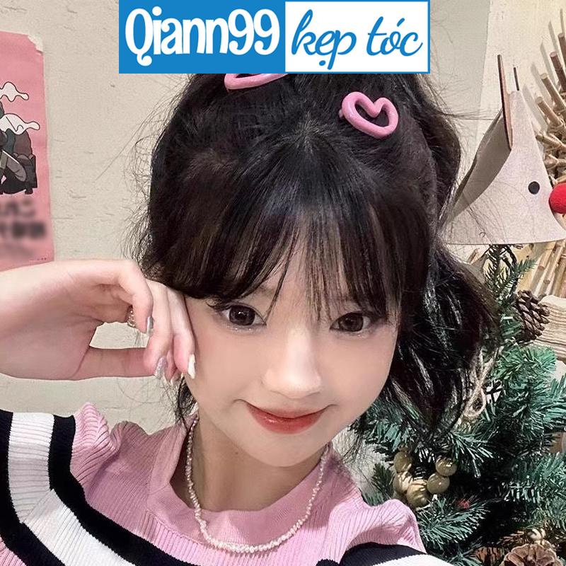 💓Qiann💓Kẹp Tóc Hình Trái Tim / Chú Ếch Dễ Thương Phong Cách Hàn Quốc Yk2