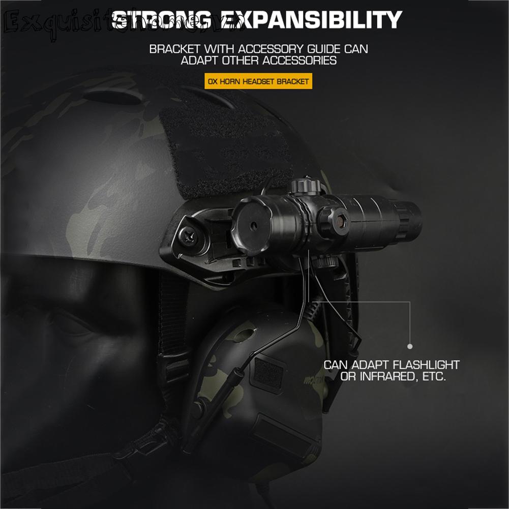 Tai nghe mũ bảo hiểm rail adapter ox horn earmuff bracket for 19-21mm helmet rail