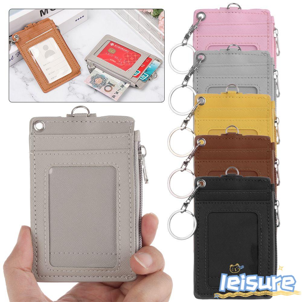 Daphne Ví Da PU Đựng Thẻ ID Có Móc Khóa Đa Màu Sắc Dành Cho Văn Phòng