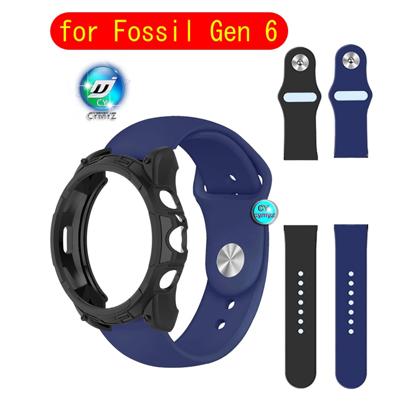 Ốp Điện Thoại TPU Dẻo Họa Tiết Fossil Kèm Vòng Tay & Dây Đeo Độc Đáo Cho Gen 6 Fossil Gen 6 6