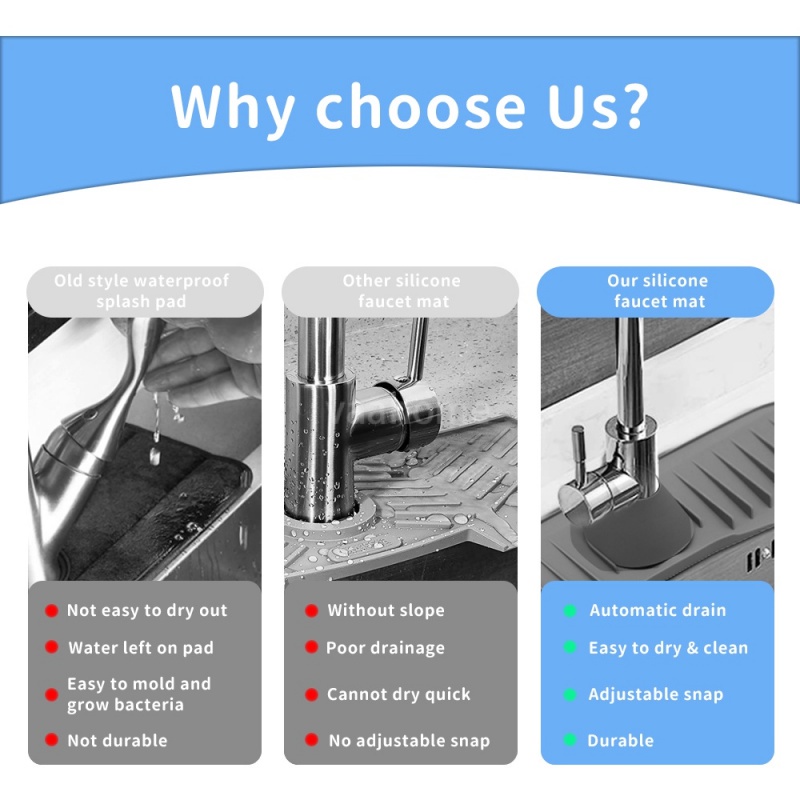 Thảm Silicone Phơi Khô Vòi Nước Nhà Bếp Tiện Dụng