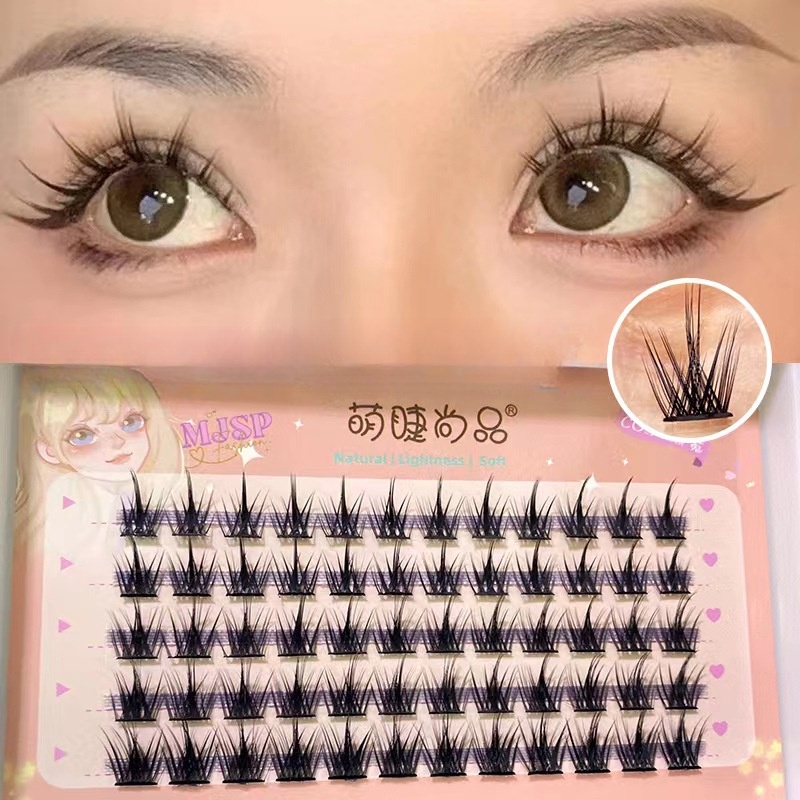 Lông Mi Giả 5 / 3 Hàng Tự Nhiên Dày Dặn Trang Điểm Mắt Tự Nhiên