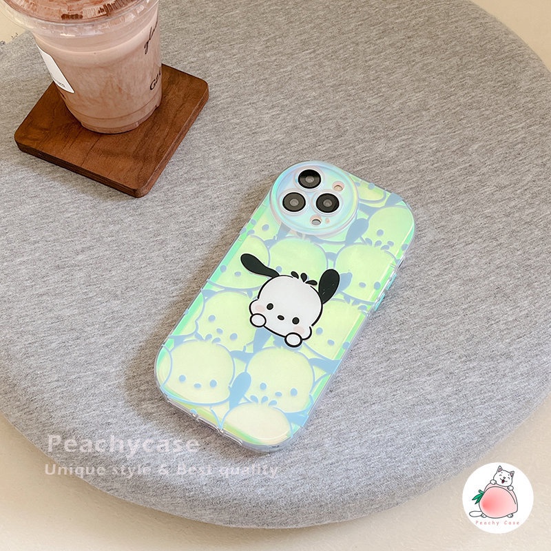 Ốp Điện Thoại TPU Dẻo Màu Laser Họa Tiết Hoạt Hình Chú Chó Dễ Thương Cho iPhone 14 13 12 Pro Max 11