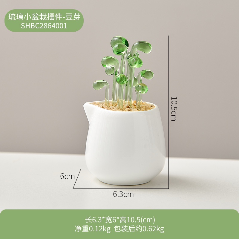 Decor phòng cây thủy tinh sáng tạo để được ở văn phòng bàn máy tính để bàn nhỏ đồ trang trí trang trí trong chậu