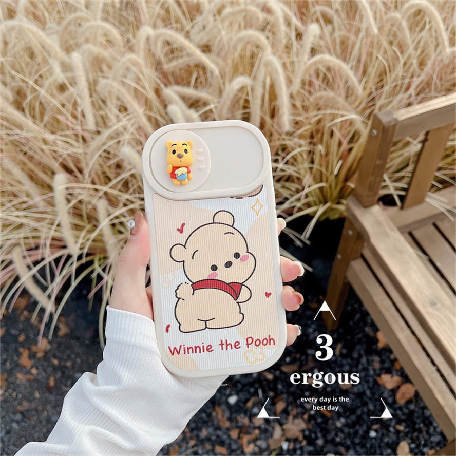 Ốp Điện Thoại TPU Mềm Hình Gấu Pooh 3D Dễ Thương Cho IPhone 14 13 12 11 Pro Max