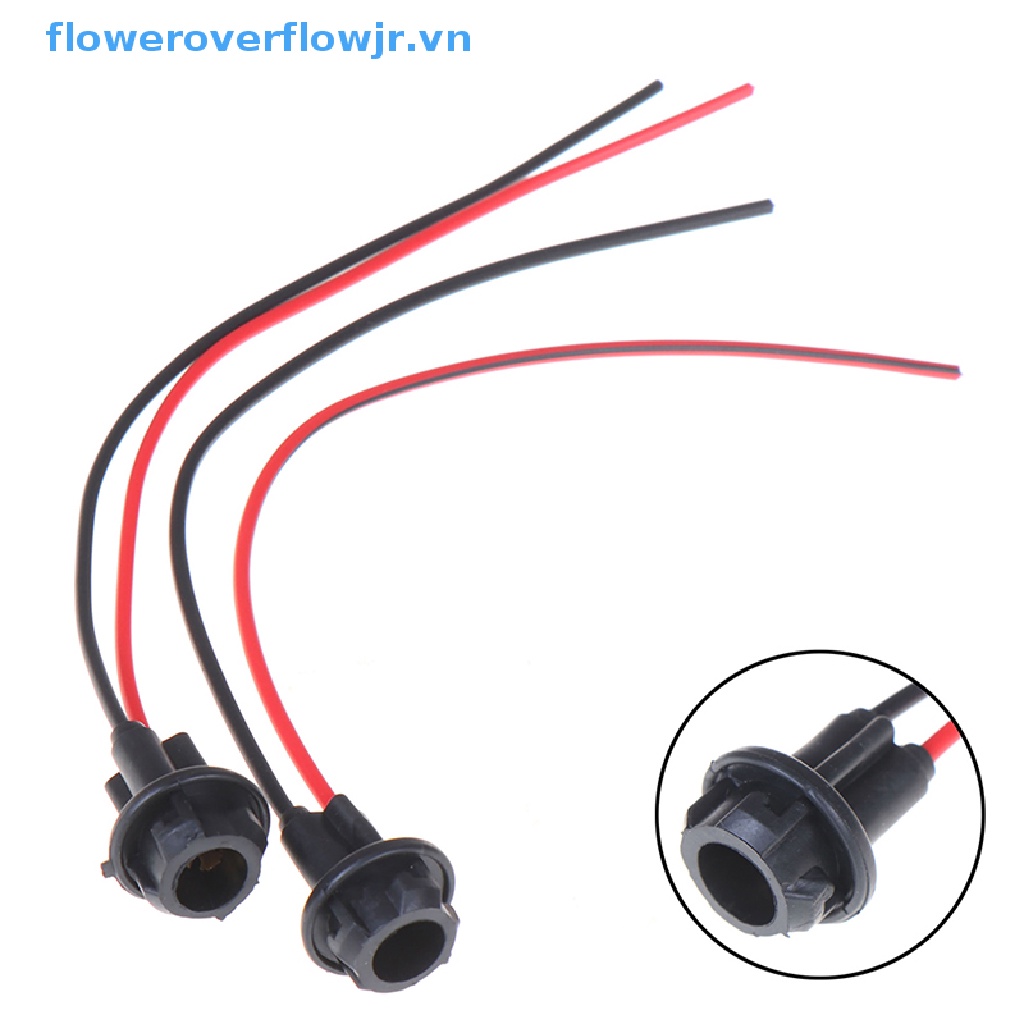 2 Chuôi Bóng Đèn T10 W5W Bằng Cao Su Mềm Cho Xe Hơi