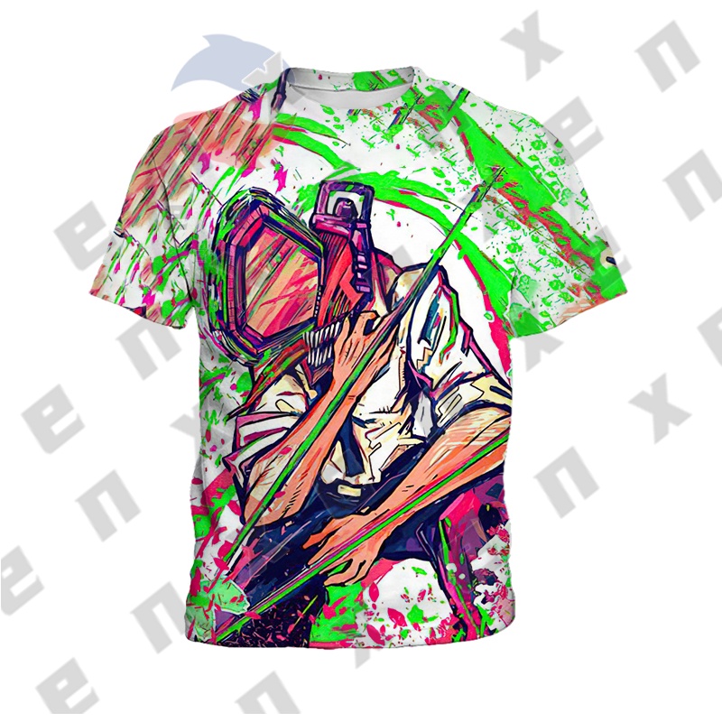 Áo Thun In Hình Chainsaw Man Riman Thời Trang Năng Động Dành Cho Trẻ