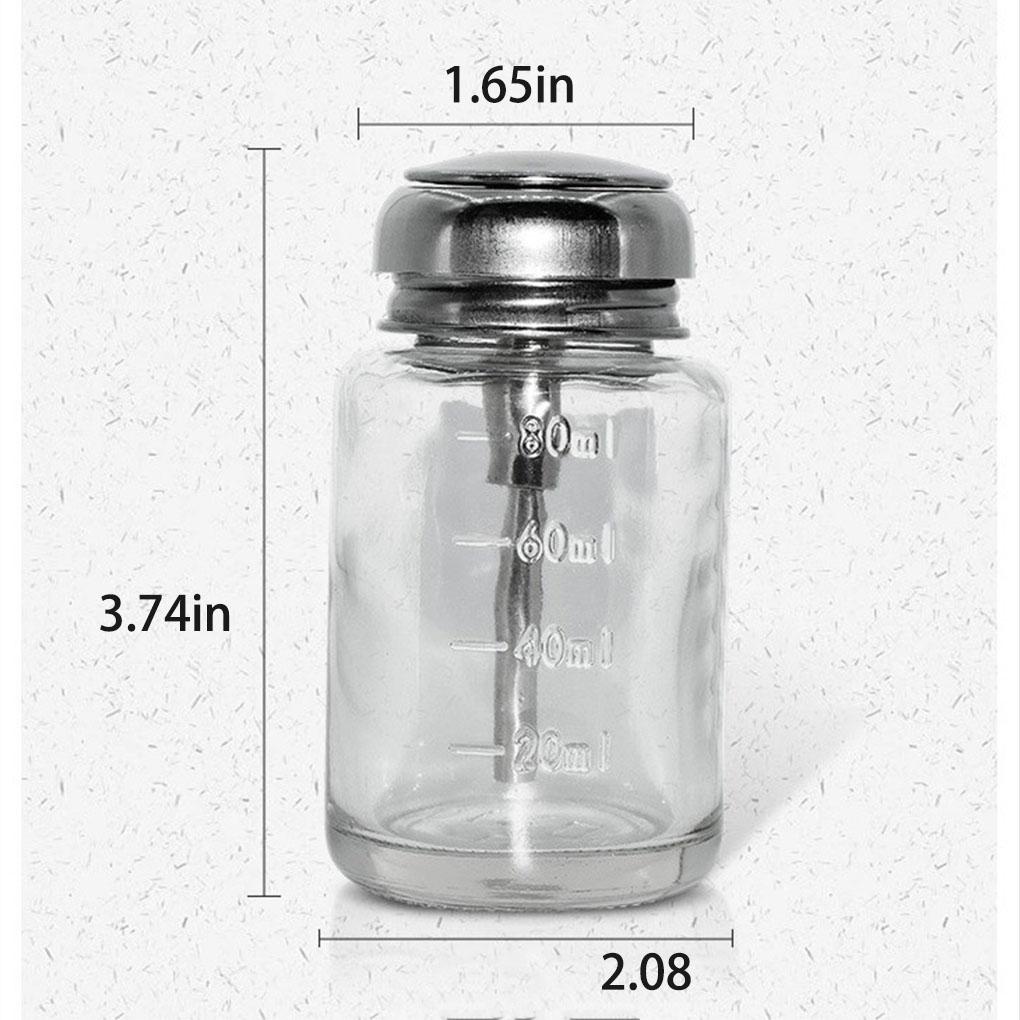 Chai Rỗng Trong Suốt Dạng Nhấn Đựng Dung Dịch Tẩy Sơn Móng Tay Chuyên Nghiệp