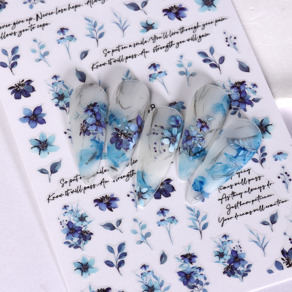 Miếng Dán Trang Trí Móng Tay 3D Nhiều Màu Sắc Thời Trang