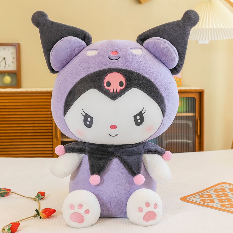 Búp Bê Nhồi Bông Kuromi Khổng Lồ Màu Tím Đậm 50cm Làm Quà Tặng Sinh Nhật / Lễ Tình Nhân Cho Bé