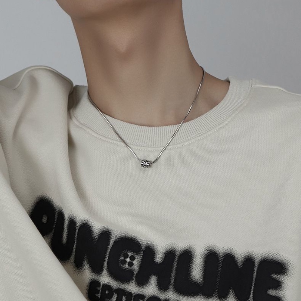 Vòng cổ Mặt Hình Bàn Cờ Phong Cách Hip Hop Thời Trang Hàn Quốc Cổ Điển Dành Cho Nam Nữ
